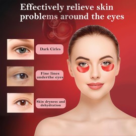 Under Eye Mask, Collagen Under Eye Patches for Puffiness Eye Care, Hyaluronic Acid Deep Moisturizing Pomegranate Eyes Gel Pads for Reducing Dark Circles Wrinkles, Smooth Repair the Eyes Skin Treatment