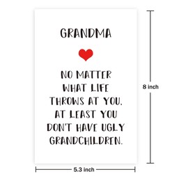 Serviky Lovely Happy Mother’s Day for Grandma, Special Love Grandmother Birthday Card from Grandchildren, Funny Mother’s Day
