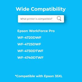Cartridgeify Pack of 8 35 XL Printer Cartridges Compatible with Epson 35 35XL Cartridges Multipack (2 x Black, 2 x Cyan, 2 x Magenta, 2 x Yellow) for Workforce Pro WF-4720DWF WF-4725DWF WF-4730DTWF