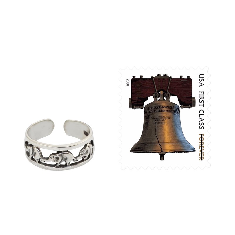 NOVICA.925 Sterling Silver Animal Themed Adjustable Toe Ring 'Elephant Walk',