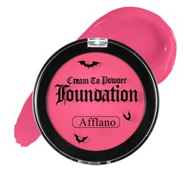 Pink Face body Paint Foundation Makeup, Full Coverage Cream Face Paint Smooth Blendable Eye Black Facepaints for Kids Adult Hypoallergenic Oil Bodypaint for PinkHalloween Cosplay SFX Costume Party