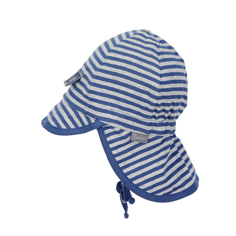 Sterntaler Unisex Schirmmütze mit Nackenschutz, Blau, 53 cm