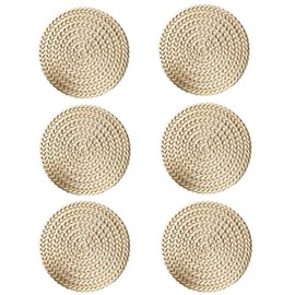 YIUIRUOI A Set of 6 Hollow PVC Coasters for Table Decoration; Ideal for Wedding and Celebration Decorations.