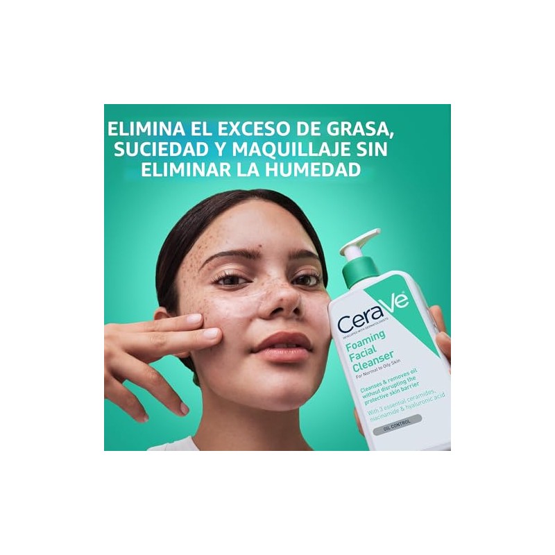 Limpiador facial espumoso, 16 onzas de CeraVe