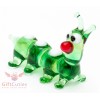Hand-Blown Glass Caterpillar Figurine Unique Handmade sculpture