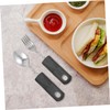 Ipetboom 1 Set Adaptive Utensils Set for Disabled Elderly Ergonomic