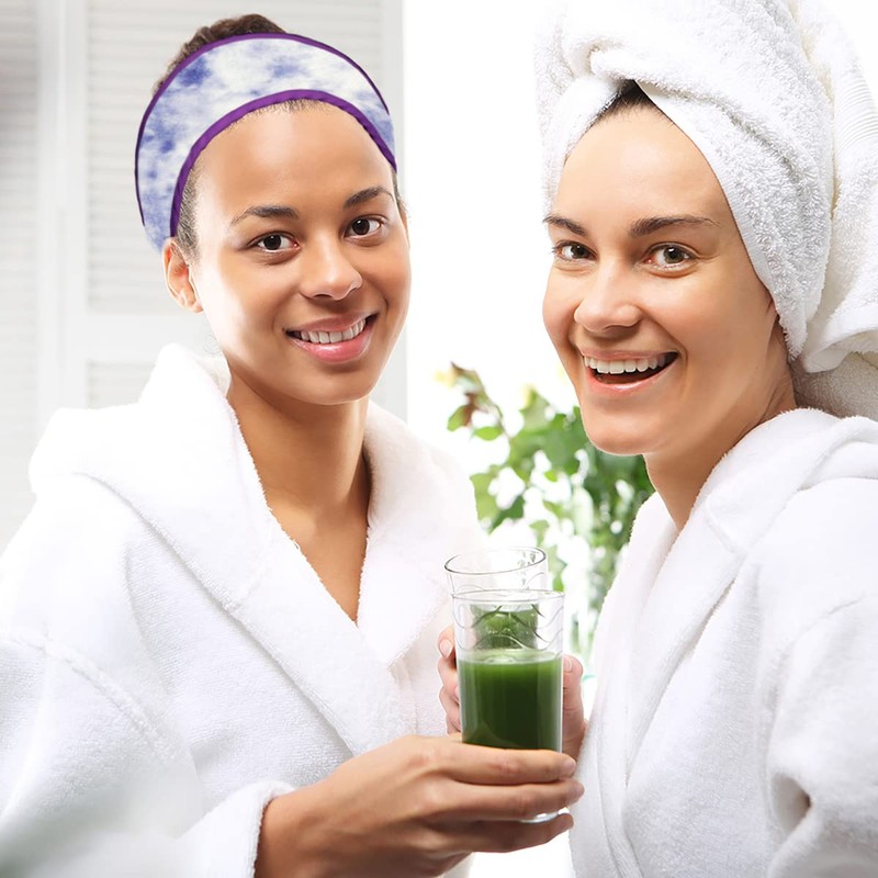 Denfany Denfany Spa Facial Headband, Terry Cloth Headband 4 Pack