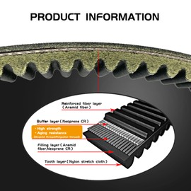 Tuntrol Golf Cart Starter/Generator & Drive Belt Kit fit for Yamaha G2, G5, G8, G9, G11, G14, G29; Aramid Replacement Belt J55-G6241-00-00 & JN6-H1173-00 (Drive & Generator Belt)