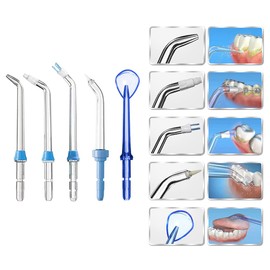 Jerilla 7pcs Oral Irrigator Nozzle Set Replacement Jet Tips Compatible with Waterpik Water Flosser WP-100 WP-250 WP-450 WP-560 WP-660 WP-811 WP-900 WP-940