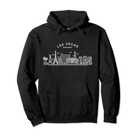 Las Vegas Skyline NV Pride Vintage Las Vegas Nevada Pullover Hoodie