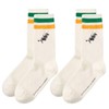Gunze BDW052 Bodywild Men's Socks, Set of 2 Pairs, green, (mix green)
