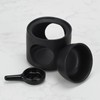Black Wax Burner, Ceramic Tealight Warmer, Scented Oil Diffuser, Black