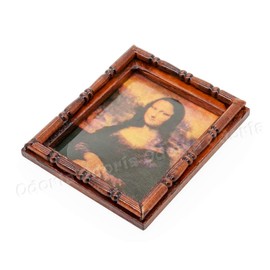 Odoria 1/12 Miniature Framed Wall Art Picture Painting Dollhouse Accessories, Mona Lisa