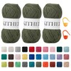 KITHED Cotton Yarn，10.5oz，526yard，3 Pack ，Soft Yarn for Crocheting and Knitting