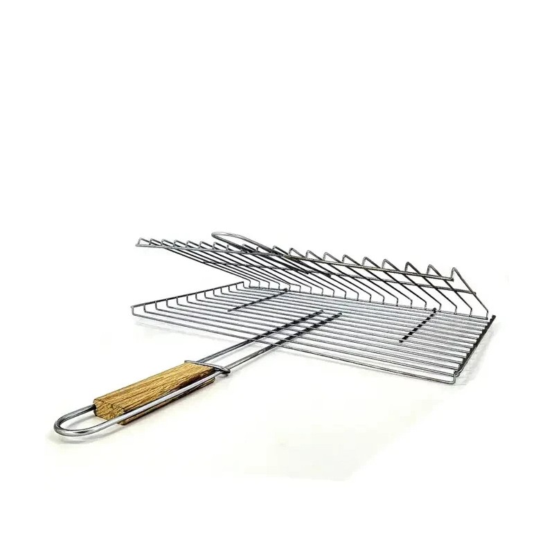 Hakan Lockable Grill Basket 11.8 x 15.8-inch Stainless Steel with