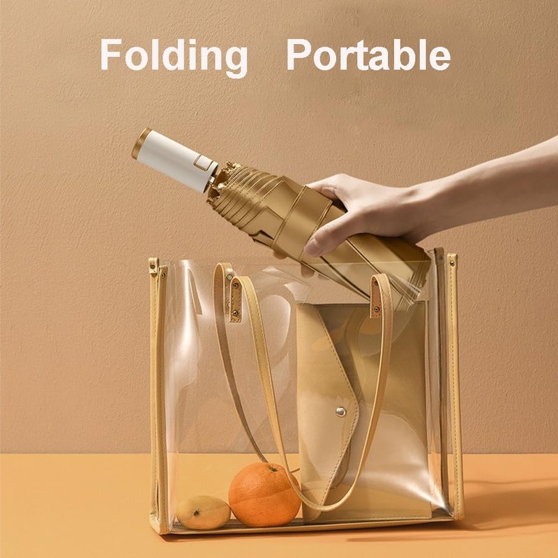 LCY Automatic Parasol UV Protection Foldable Small Lightweight Compact Sun