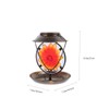 BESPORTBLE Solar Bird Feeder Solar Lamp Hanging Metal Bird Feeder