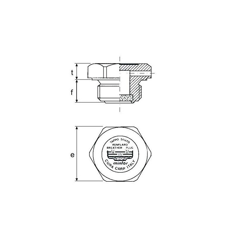 Hydraulic filling plug with breather, 1/8" BSP, TCF/Z0G
