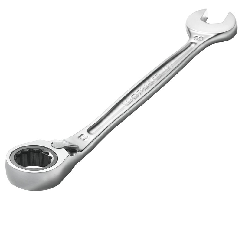 Facom 467B.18 Anti Slip Combination Ratcheting Spanner, 18mm