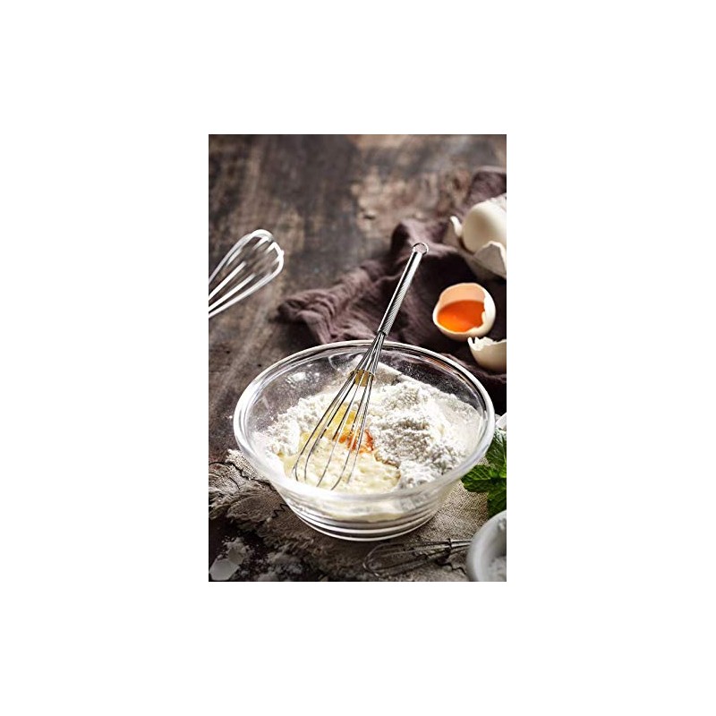 8 inch Mini Wire Whisk 6 Pack - Stainless Steel