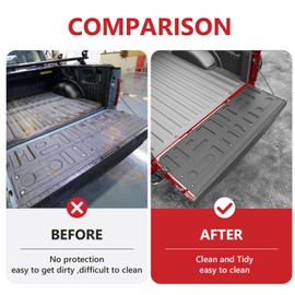 Xipoo Tailgate Liner Compatible with 2021 2022 2023 2024 2025 2026 Ford F150 Tailgate Protector TPE Tailgate Mat Replacement for 2021-2026 Ford F150 Accessories (Tailgate Mat)