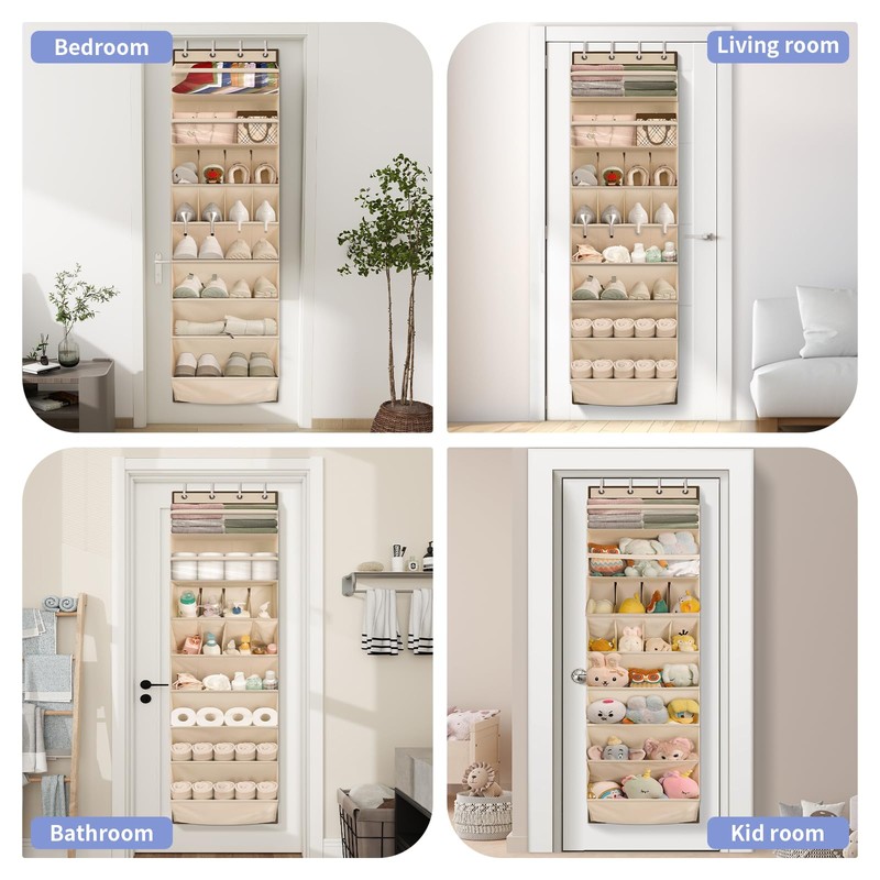 FENTEC 1 Pack Over The Door Shoe Organizer, 68" Exlarge