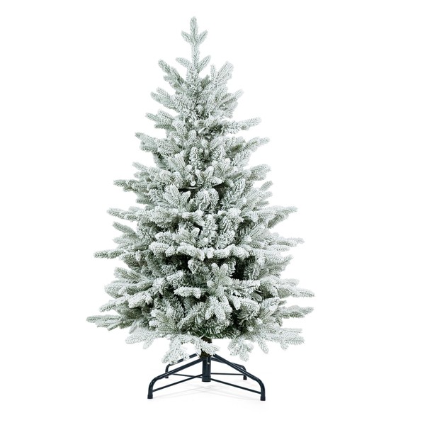 FX STATREE 4.5FT Pre-lit Snow Flocked Christmas Tree for Home