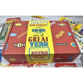 RETRO CANDY YUM ~ 1951 74th Birthday Box Nostalgic Candy Mix from Childhood for 74 Year Old Man or Woman Born 1951 Jr