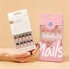 2 paquetes de uñas postizas de punta francesa de longitud