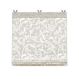 SCHOAL Roman Blind No Drilling Required Burnout Curtains Transparent Eyelet Roller Blind Curtains with Eyelets 1 Piece W x H 100 x 130 cm Sand