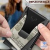 BULLIANT Mens Money Clip, Slim Leather Wallet Card Case For
