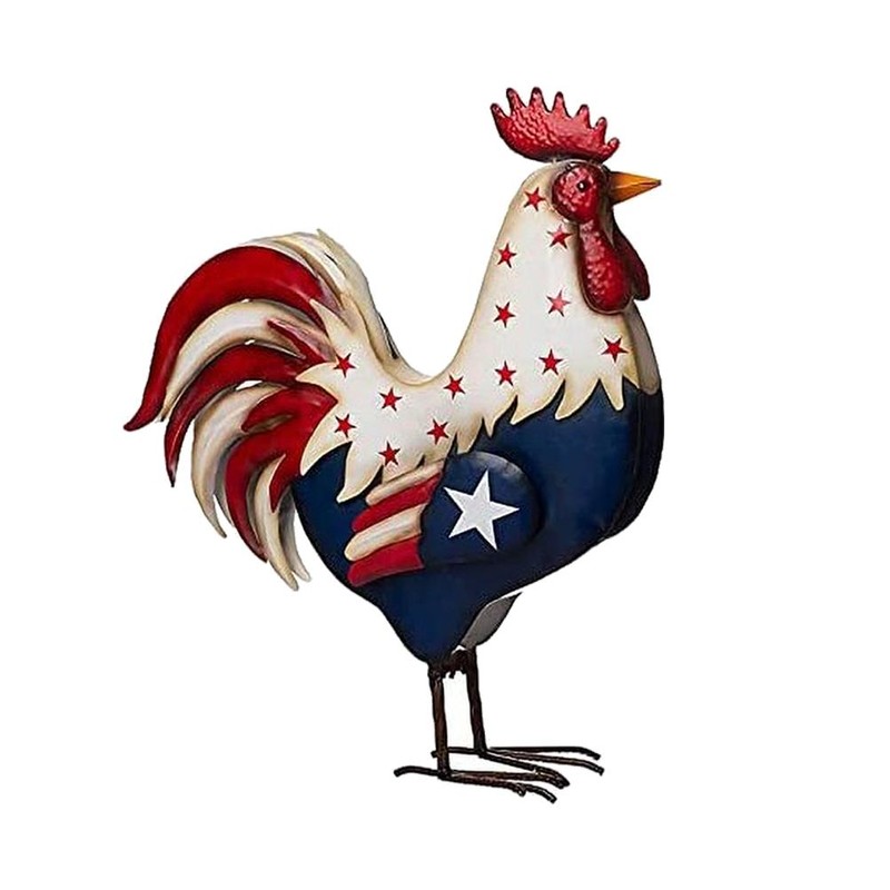 Resin Roosters Ornaments Chicken Statue Independence Day Decoration Patriotic Ornament