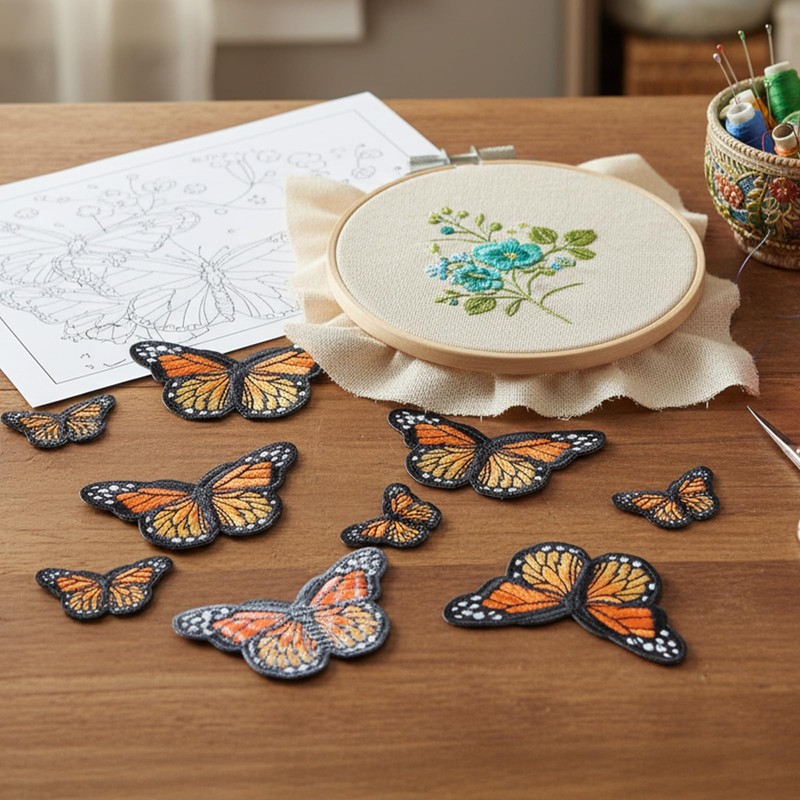 10 PCS Monarch Butterfly Patches, Ymapinc Cute Embroidered Sew On
