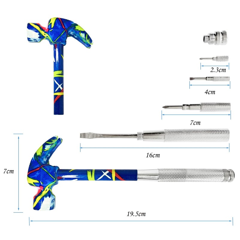 6 in 1 Flower Hammer & Screwdriver Tool, All In