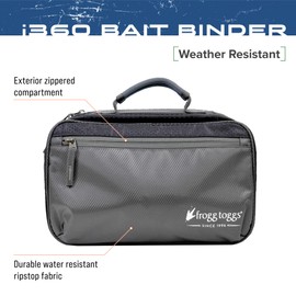 FROGG TOGGS Bait Binder Fishing Tackle, Bait Storage Soft Sided Bag,Black