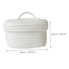 Ciieeo Cotton Rope Woven Storage Basket with Lid for Makeup