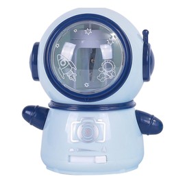 Spaceman Pencil Sharpeners Cartoon Cute Safe Flexible Electric Pencil Sharpener for Classroom Home Light Blue