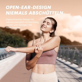 Open Ear Kopfhörer Bluetooth kabellos drahtloses Ohrclip-Bluetooth-Headset Ear Clip Luftleitung Knochenschall Sportkopfhörer mit Mic Wasserdicht wireless Kopfhörer Earclip beim Joggen Laufen Radfahren