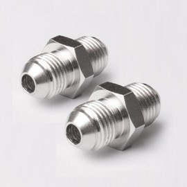 6AN to 6AN Male Flare Coupler - Straight Fuel Line Adapter Fitting for Oil Cooler, Fuel Rail & Hydraulic Systems (AN6/AN6 Union Connector) (2PCS)