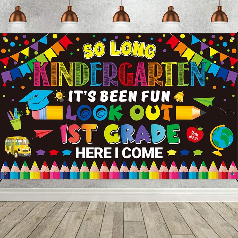 Kindergarten Graduation Decorations 2026, Kindergarten Graduation Photo Backdrop, Last Day