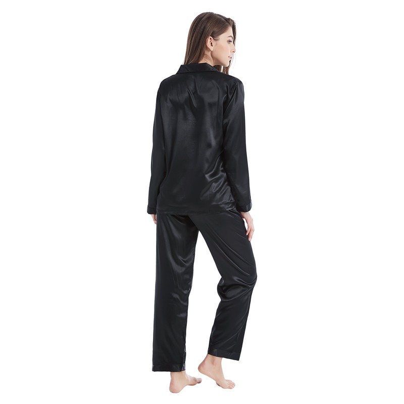 TONY AND CANDICE Women's Classic Satin Pajama Set Sleepwear Loungewear