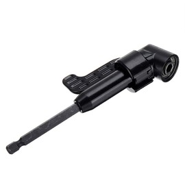 CEFEPH Right Angle Driver Extension 105 Degree Right Angle Driver Angle Extension Power Screwdriver Drill Attachment 1/4inch Hex Bit Socket Screwdriver Holder Adaptor for Tight Corner Workspace (long)