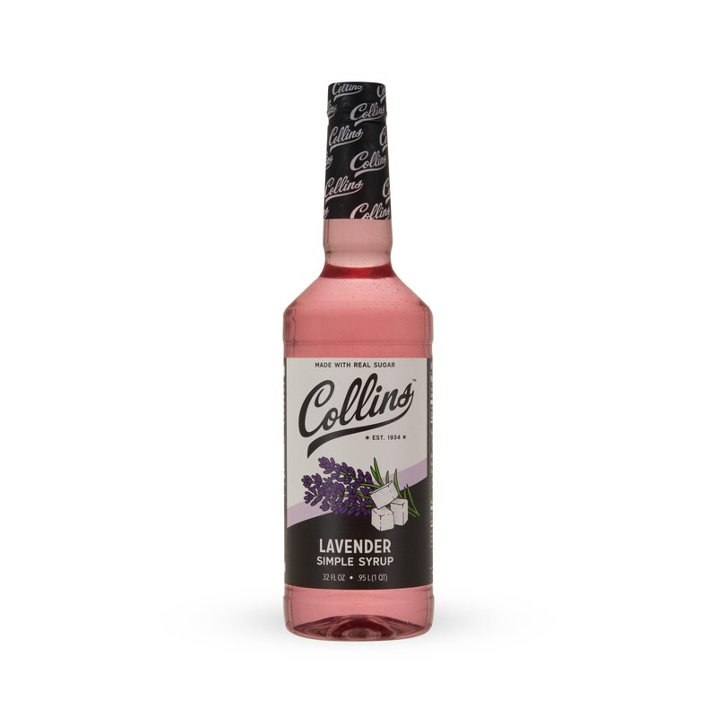 Collins Lavender Simple Syrup 32 Fl Oz Cocktail Mixer for