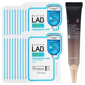 Tony Moly Master Lab Hyaluronic Acid Mask Sheet 20 sheets + Bio EX Cell Peptide Eye Solution / 토니모리 마스터랩 히알루론산 마스크시트 20매+바이오 이엑스 셀 펩타이드 아이솔루션
