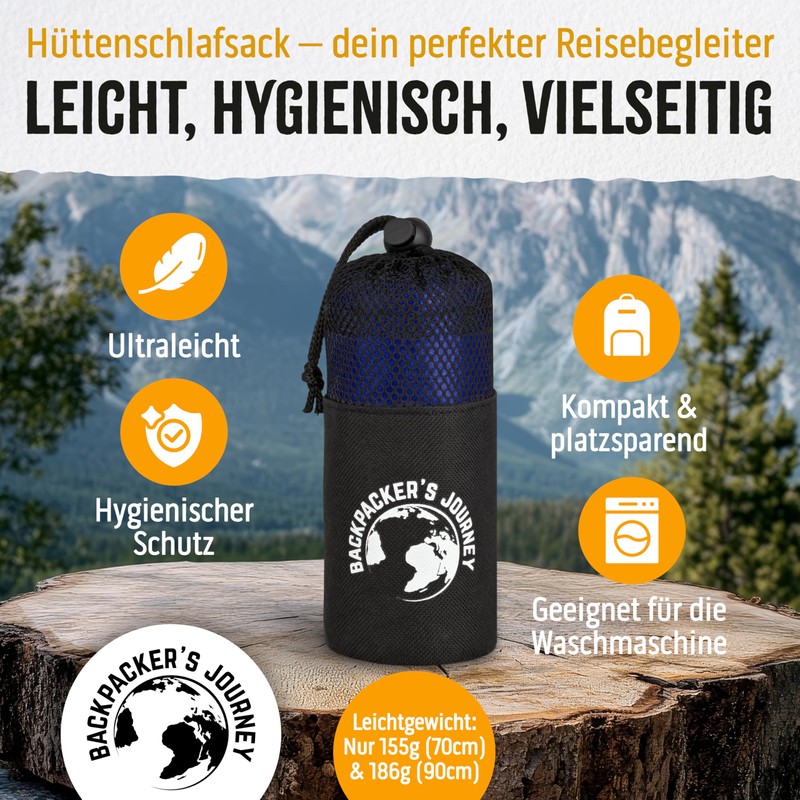 Backpacker's Journey Cabin Sleeping Bag (Only 168g), Ultra Lightweight and