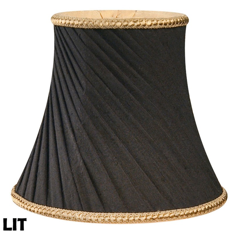 Royal Designs, Inc. Decorative Trim Twisted Bell Chandelier Shade CS-507BLK,