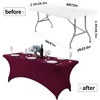 Newthinking 6FT Stretch Tablecloth for Craft, Spandex Stretch Table Cloth,