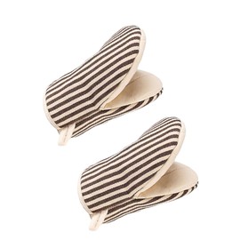 1 Pair Mini Oven Mitts,High Heat Resistant Oven Gloves,Kitchen Short Oven Mit with Hanging Loop for BBQ, Baking, Cooking and Grilling, (Khaki)