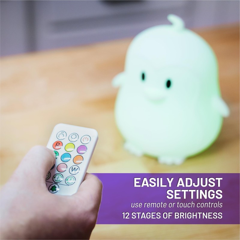 Lumipets Penguin Silicone Night Light, Color Changing Lamp for Kids