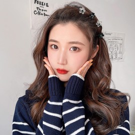 ALLMIRA Mini Hair Clips, Set of 20, Flower Hair Clips, Small Hair Claws, Midome Clips, Cute, Small Hair Clips, Hairpins, Small Size, Adult, Cute, Hair Clip, Hair Accessories (Diamonds + Pearls 10 Colors)